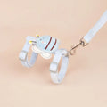 Bee-shaped adjustable cat harness and leash set in blue, pink, or yellow colour.