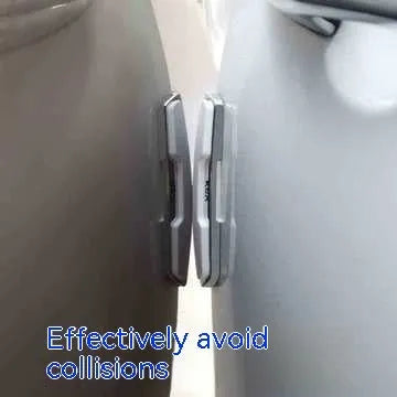 Black silicone car door side bumper protection strips, four-piece set