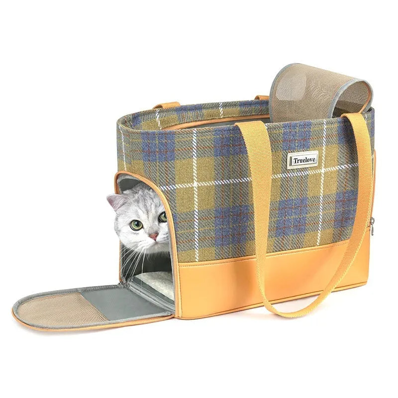 Portable pet backpack with breathable capsule design in wool PU material