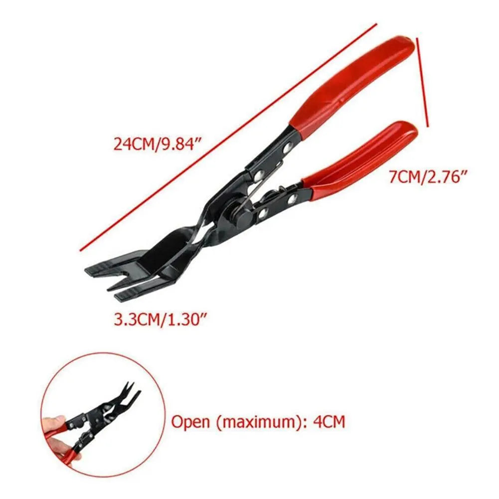 Blue handled car interior removal pliers with drop forged steel construction and 235mm length for door panel disassembly