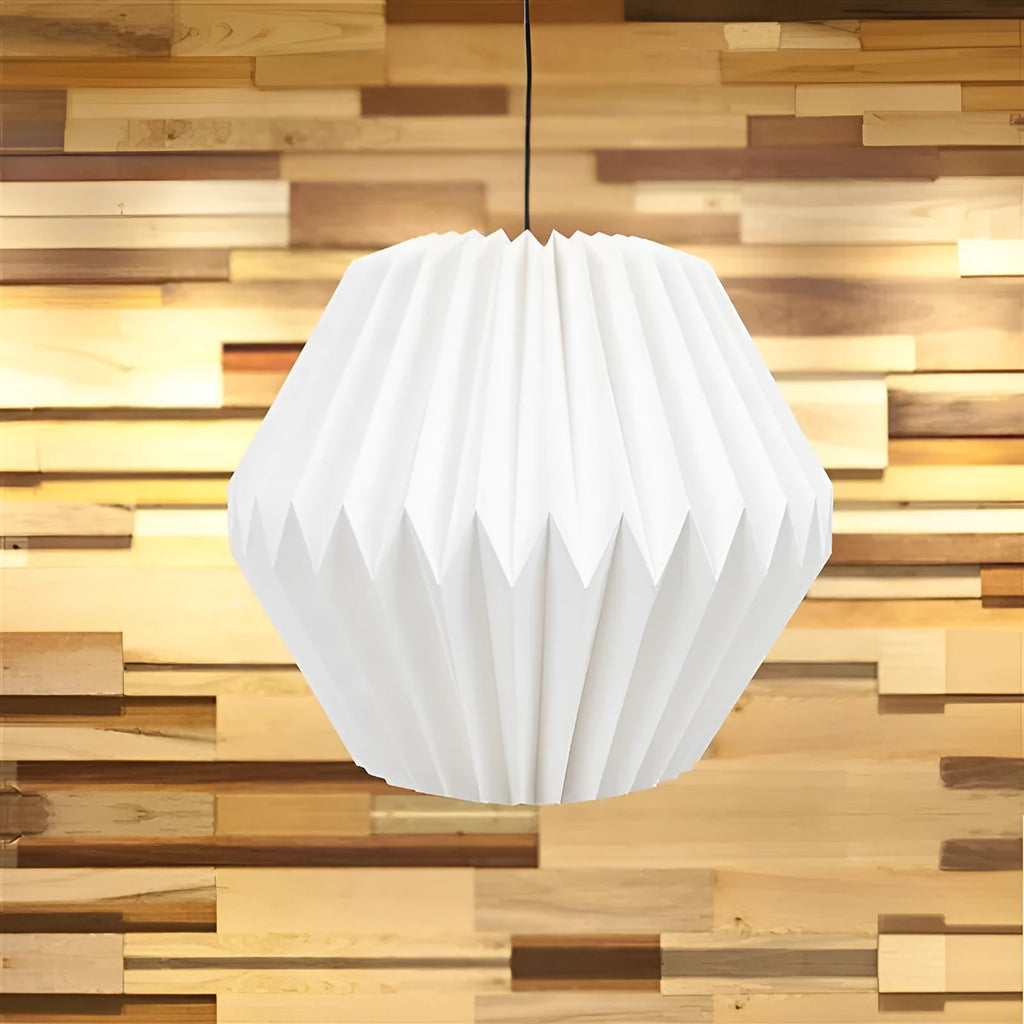 Origami waist drum paper lampshade for minimalist ceiling light decoration