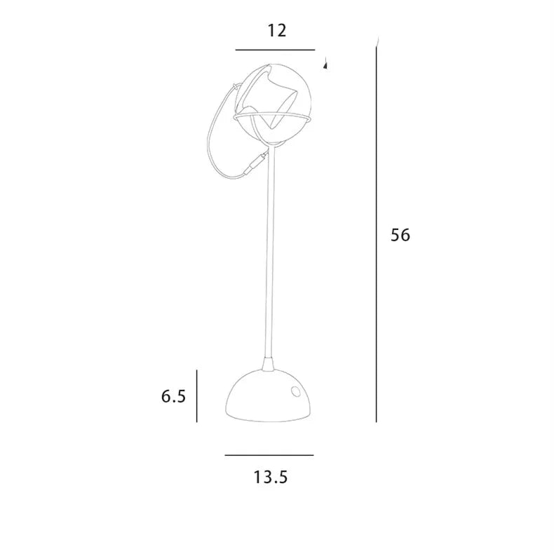 Glass lampshade desk lamp with dimmable LED light and touch switch.