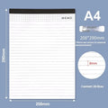 A4 tear-off meeting notebook with grid format pages and adhesive binding