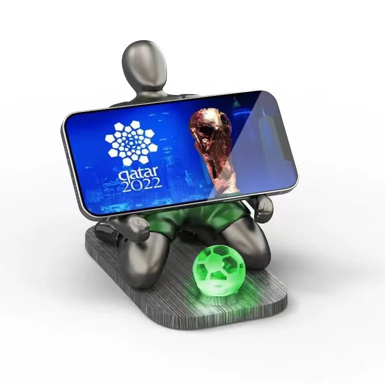15W 2-in-1 wireless charger bracket in green, Type-C interface, phone stand on desk