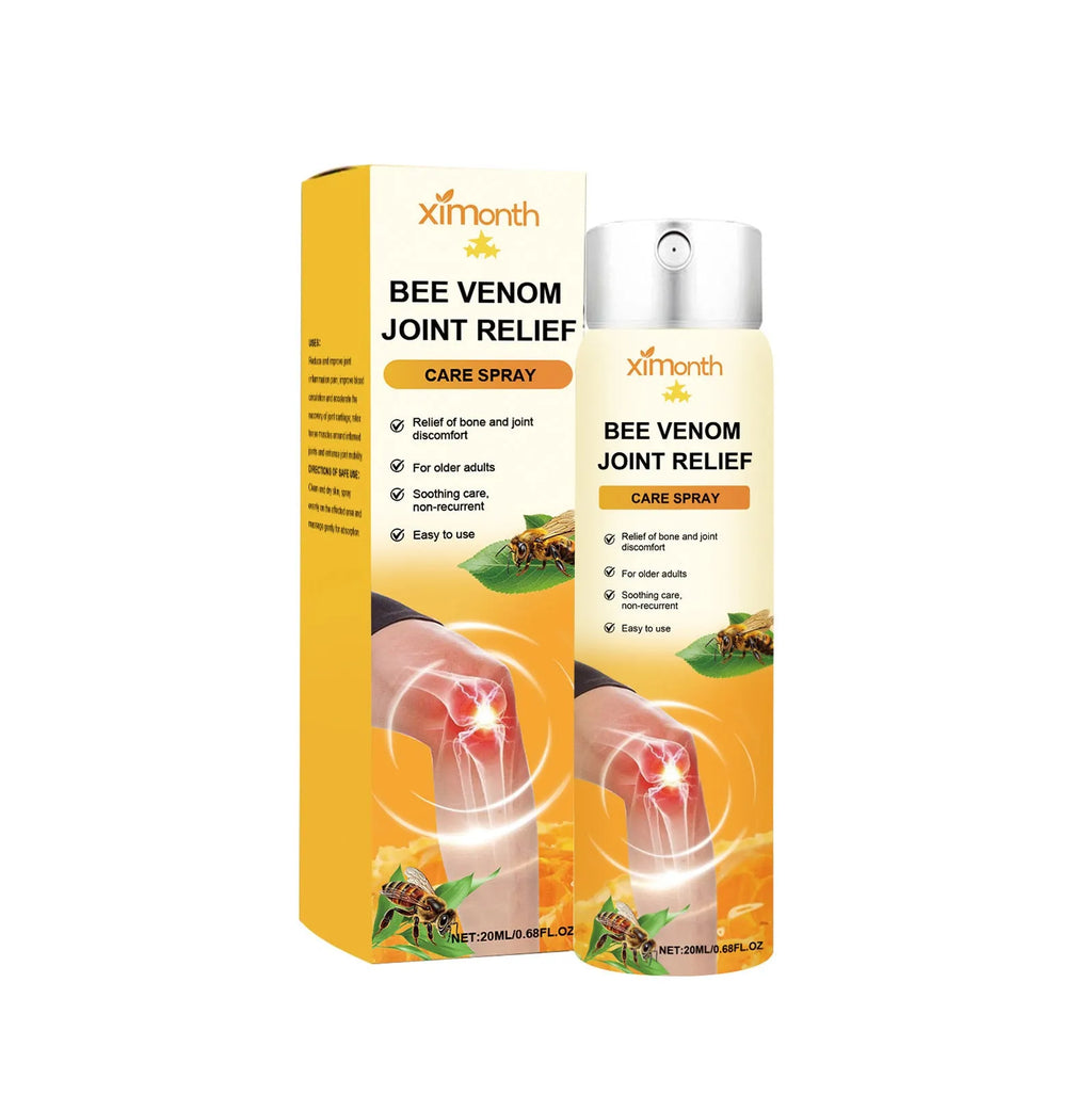20ml bottle of daily nourishing body care spray with menthol, bee venom, arnica ingredients