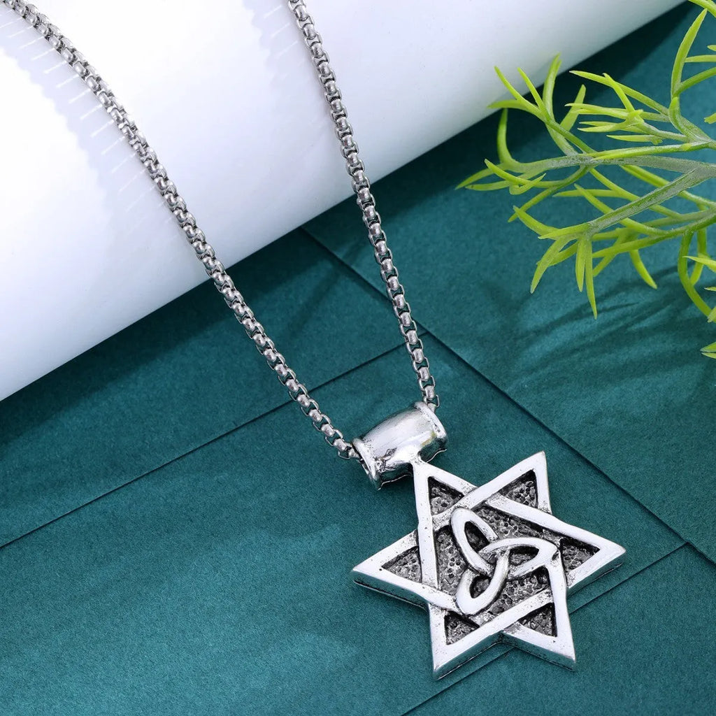 Six pointed star pendant collarbone chain necklace in Style1, fashionable personalised star jewellery for women