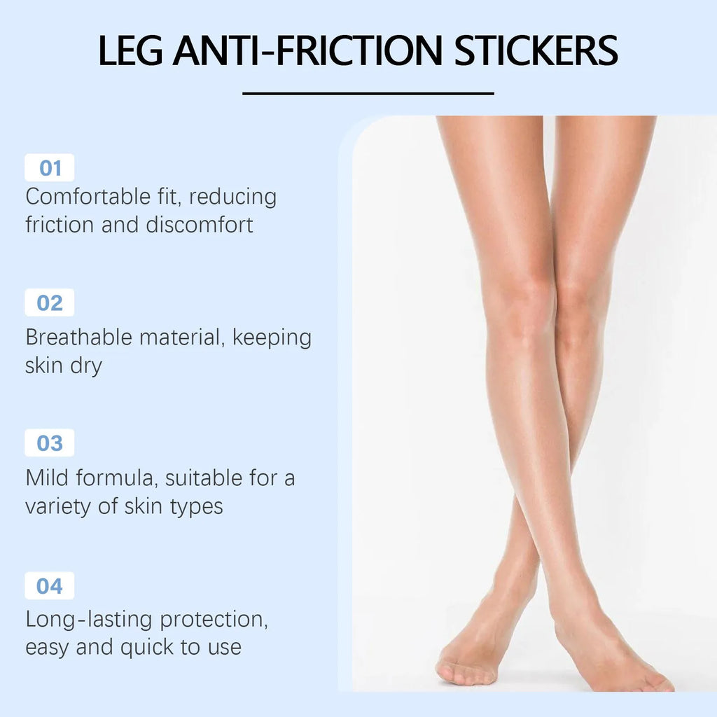 Pack of 10 leg anti-wear patches with sodium hyaluronate and allantoin ingredients