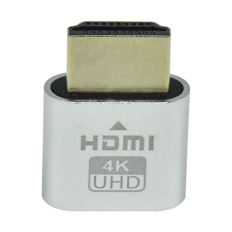 HDMI virtual display dummy plug with 26.5mm interface length in gold silver black options