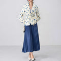 Women's suit jacket with lace-up waist detail in polyester fabric, available in multiple colours