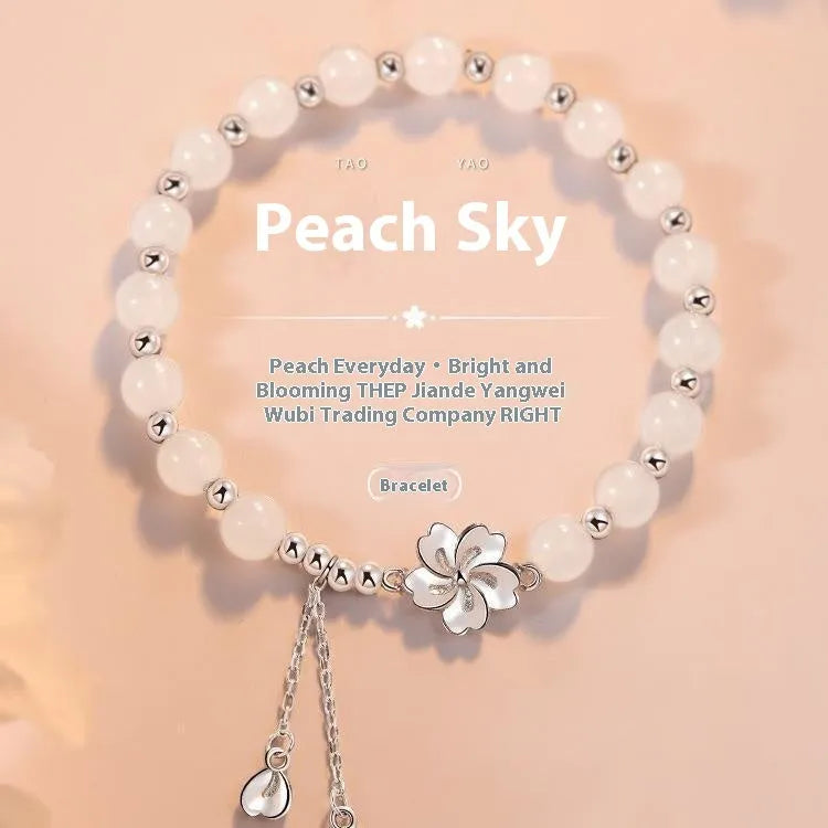 Hand-made new Chinese style bracelet with floral resin beads for couples.