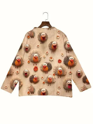Loose fit digital printed shirt with lapel collar in polyester fabric showing printed design