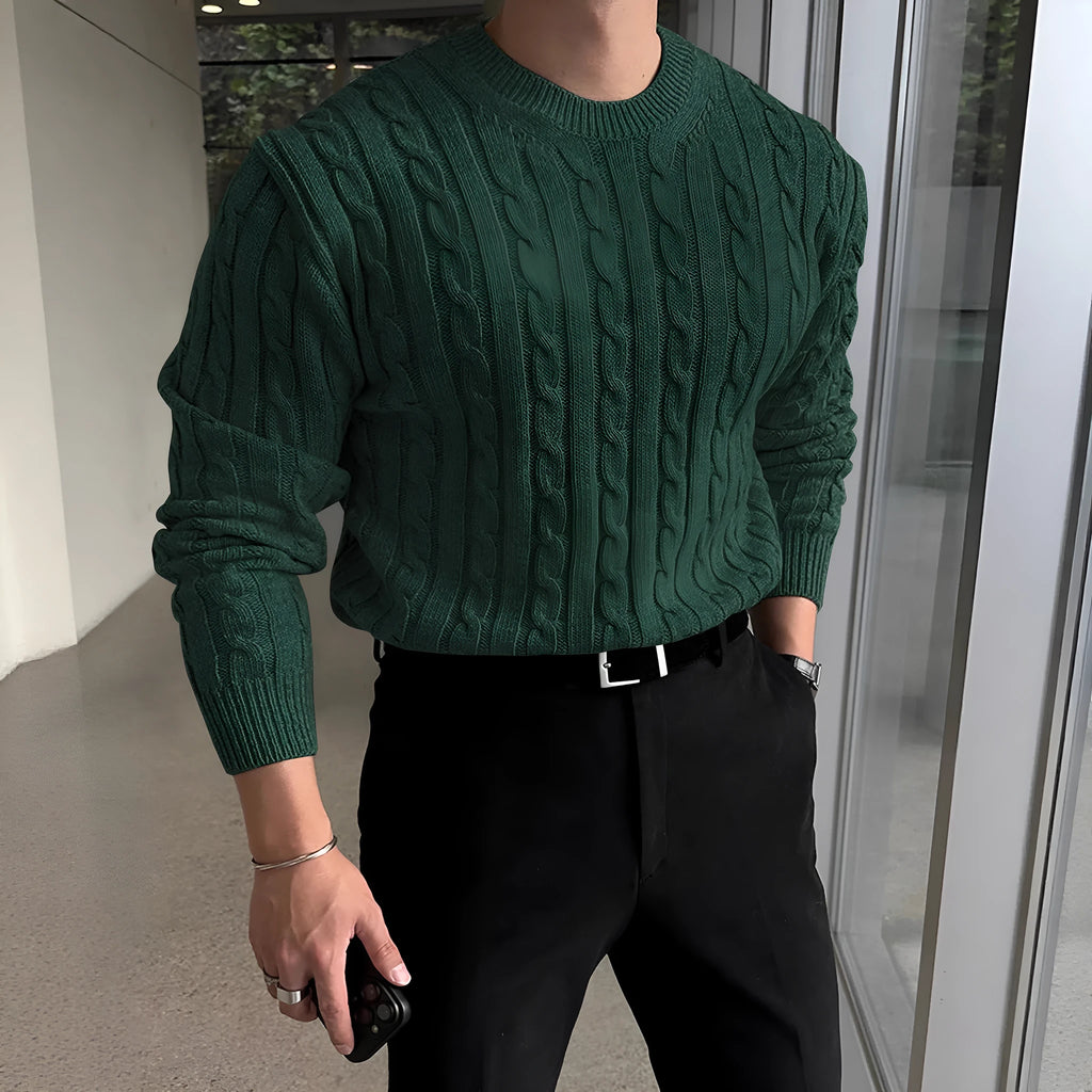 Men's thick needle turtleneck sweater in light grey, polyester pullover for autumn winter, sizes S-XXL