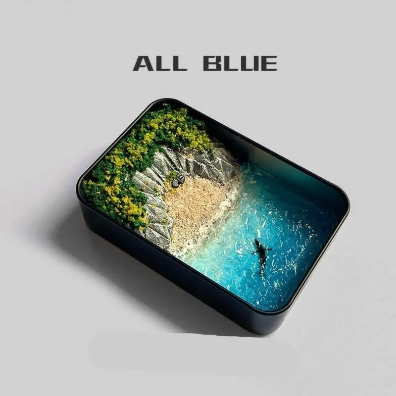 DIY marine landscape handmade model ornament kit with bamboo pieces and peninsula design