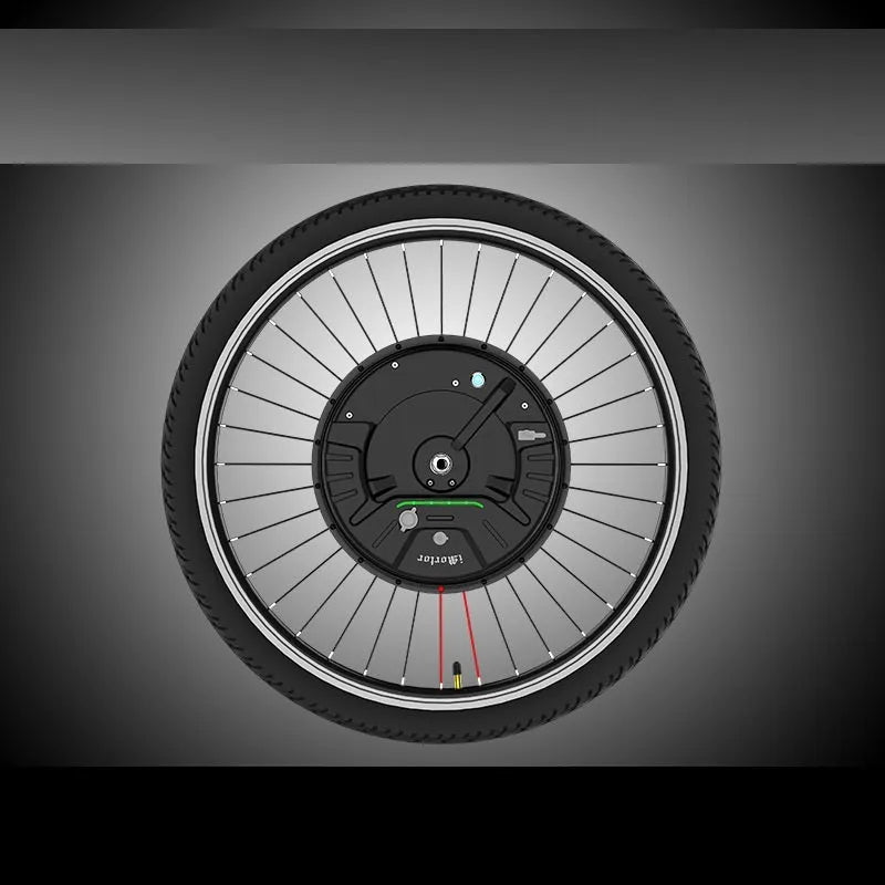 Imotor 3.0 black alloy hub motor wheel for electric bicycle conversion kit.