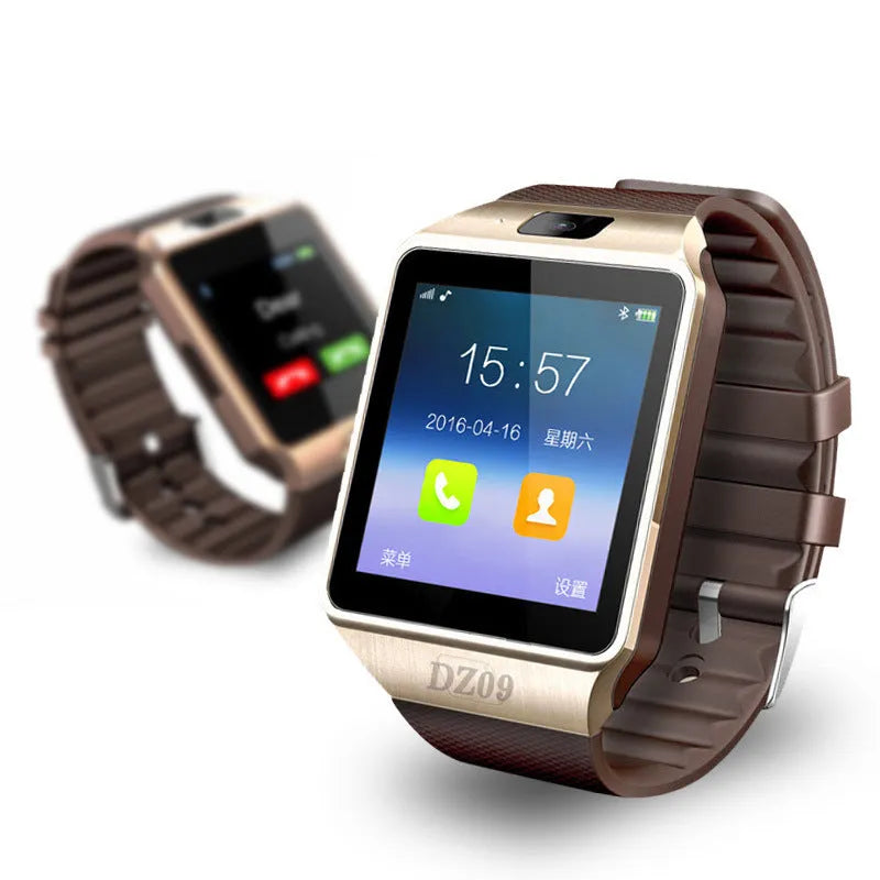 Smart watch with Bluetooth calling, 1.44 inch touch screen, black strap, on wrist showing call interface