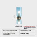 Nordic glass wall lamp for living room background wall, in blue, smoky gray or white, with light source included.