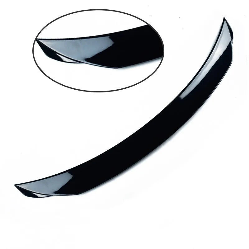 Mazda 3 large fixed wing tail trim spoiler for 2014-2021 models in bright black finish