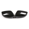 ABS wing mirror covers for BMW 5, 6 and 7 Series in carbon fibre pattern or piano black, 2-piece set