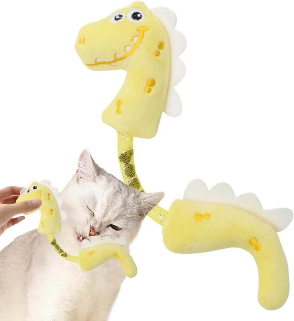Set of cat toys including catnip rope, springs, kicker toys, and colourful plush chew toys
