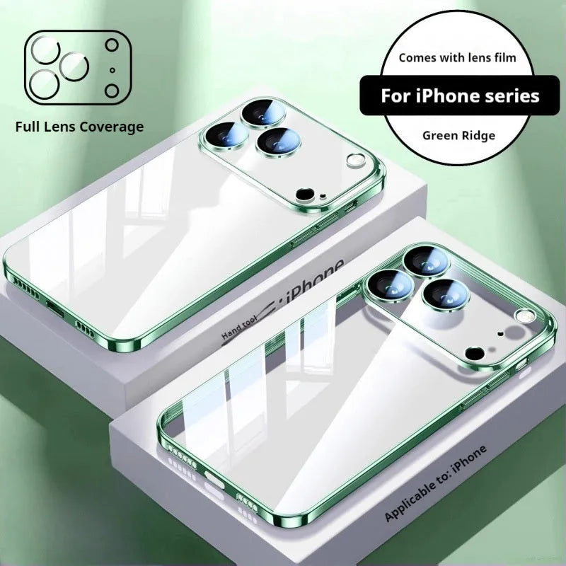 Ultra-thin silicone phone case for Apple iPhone 16 Pro Max in transparent finish with soft rubber material