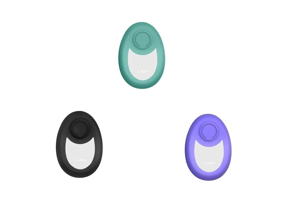 CJEER crystal hair removal device with nano-glass surface and metal finger ring in green colour