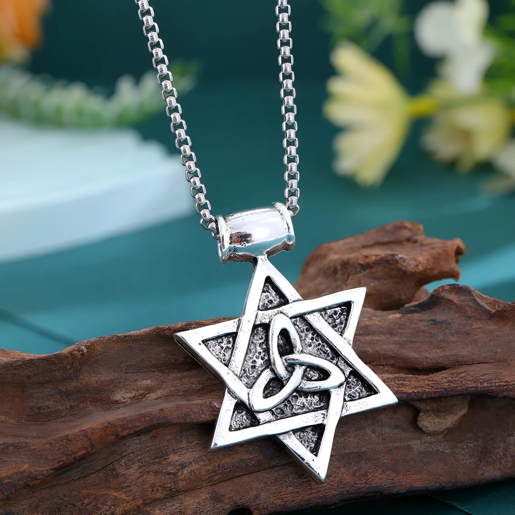 Six pointed star pendant collarbone chain necklace in Style1, fashionable personalised star jewellery for women