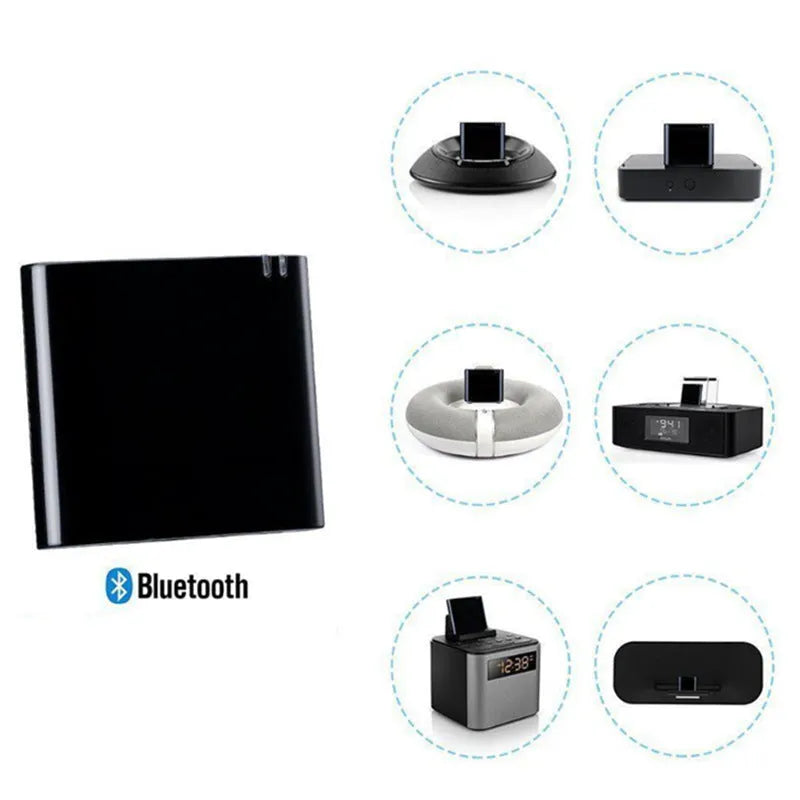 Bluetooth 4.1 30-pin male audio adapter for Apple speakers and docks