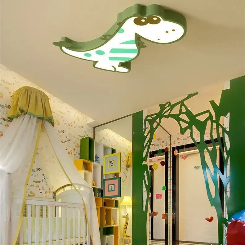 48cm cartoon dinosaur ceiling light with dimming feature in modern style