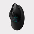 M618XSD ergonomic thumb wheel three-mode rechargeable mouse in black with wrist rest and USB-C cable