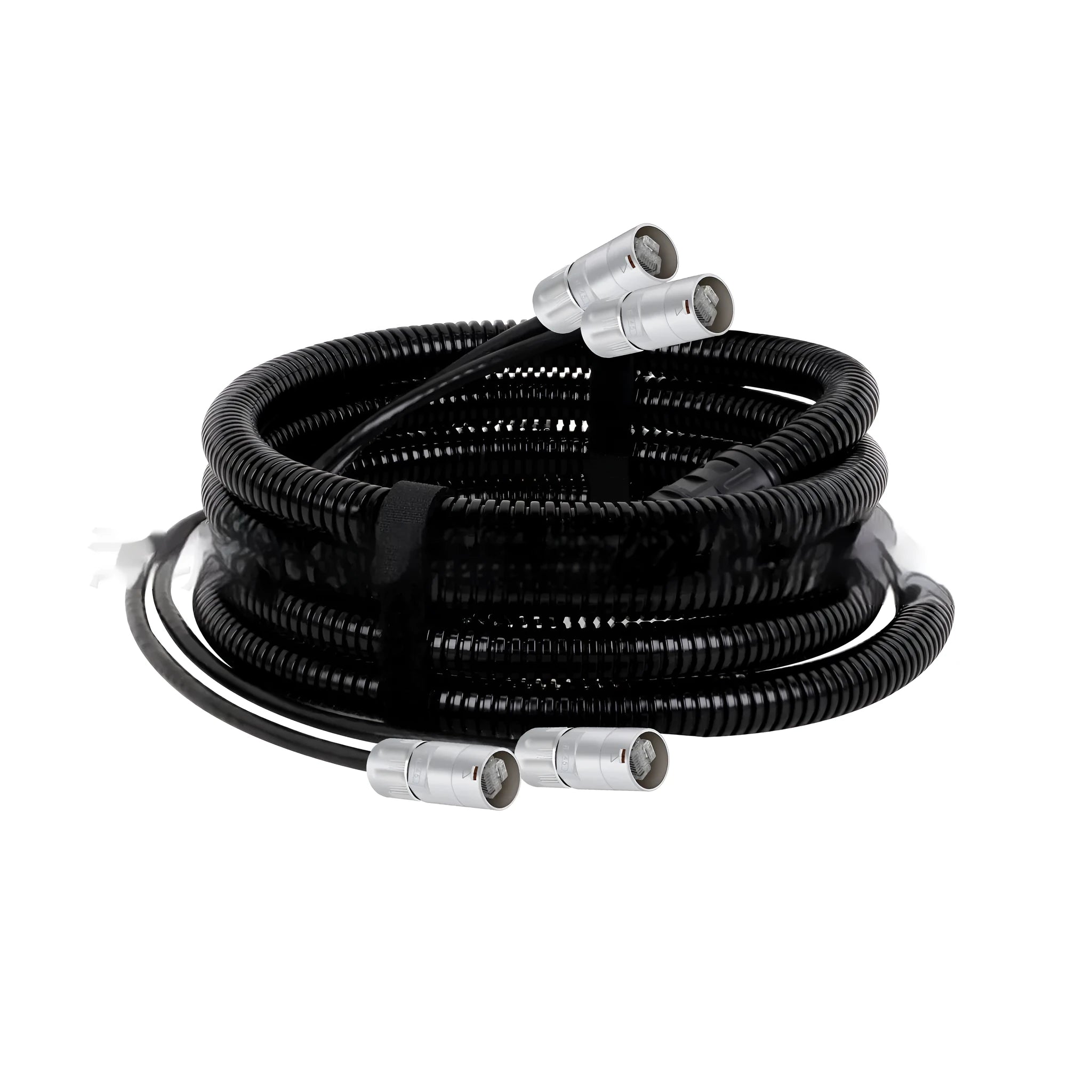 Cat5 and Cat6 Ethernet network cable with RJ45 connectors in various lengths on a white background.
